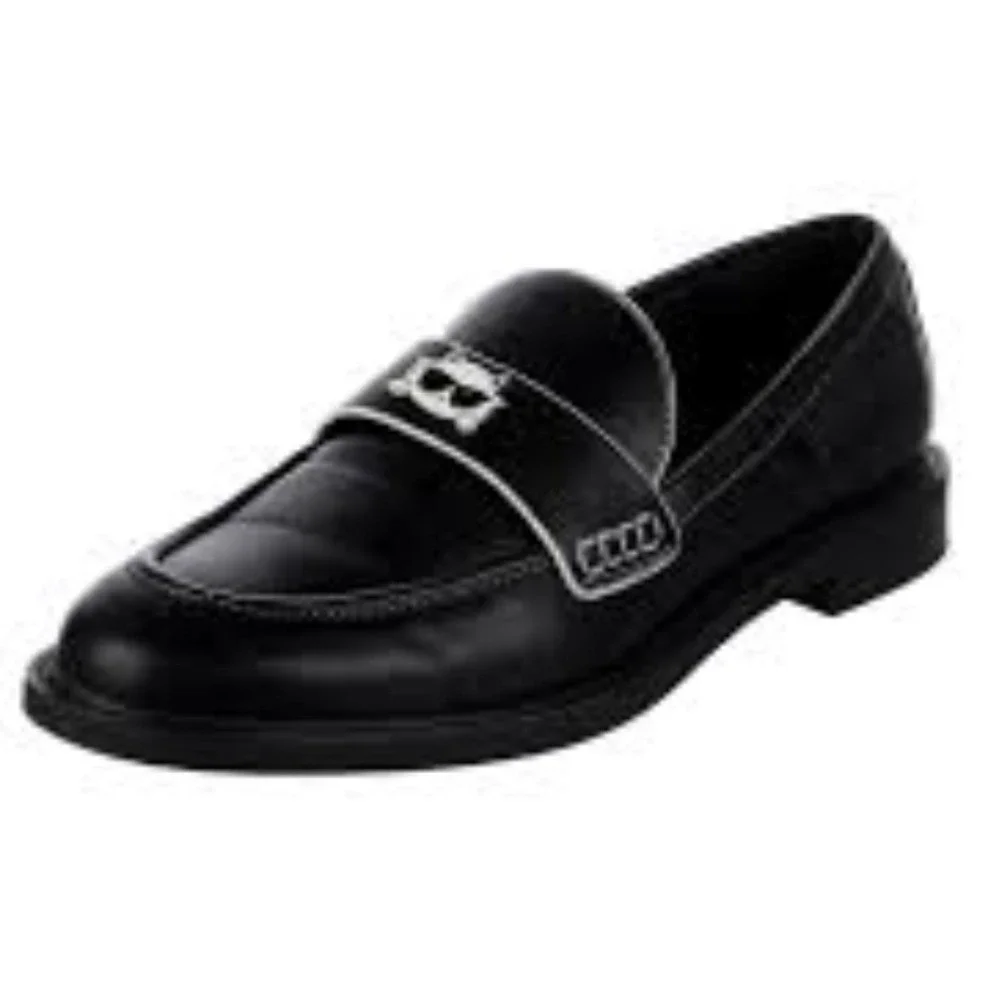 Karl‎ Lagerfeld Paris Riya Black White Choupette Cat Loafers 8.5 Womens 11